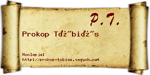 Prokop Tóbiás névjegykártya